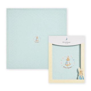 奇哥悅讀比得兔洞洞棉毯禮盒 90 x 90cm(PLB62600Z湖水藍) 1335元