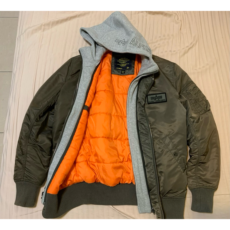 Alpha s號（正常版） Alpha Industries MA-1 D-Tec X  （只穿十次以內，二手9成新）