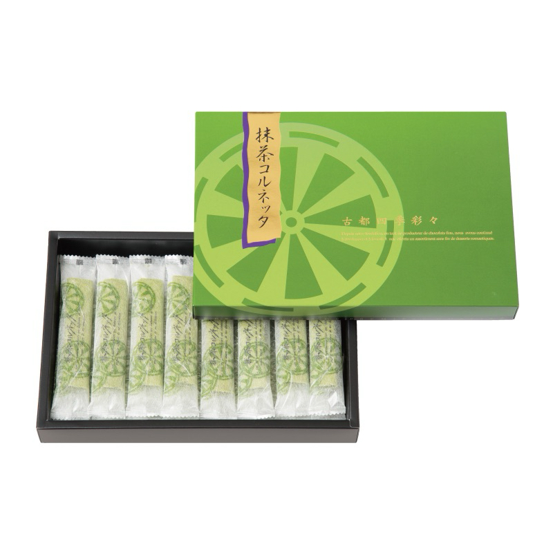 京都名店 法國屋製菓 宇治抹茶夾心薄捲燒 京都伴手禮 京都禮盒 抹茶夾心 夾心餅乾 蛋捲燒 抹茶餅乾