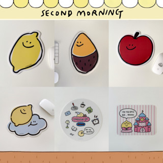 🌈Alpaca韓國文創 | second morning 滑鼠墊 六款 檸檬雲朵/汽車/地瓜/檸檬/蘋果
