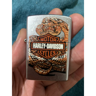 無盒 二手 Zippo 哈雷 蛇 Harley Davidson Motor 煤油 打火機