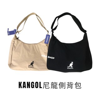 (現貨) KANGOL 袋鼠 尼龍側揹包 流浪包 防潑水 尼龍大肩揹包 月亮包 水餃包 雲朵包 包包 彎月包 大側揹包