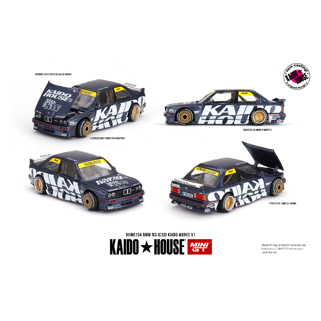 【模例】KaidoHouse Mini GT 1/64 BMW M3 E30 Kaido V1 (KHMG154)