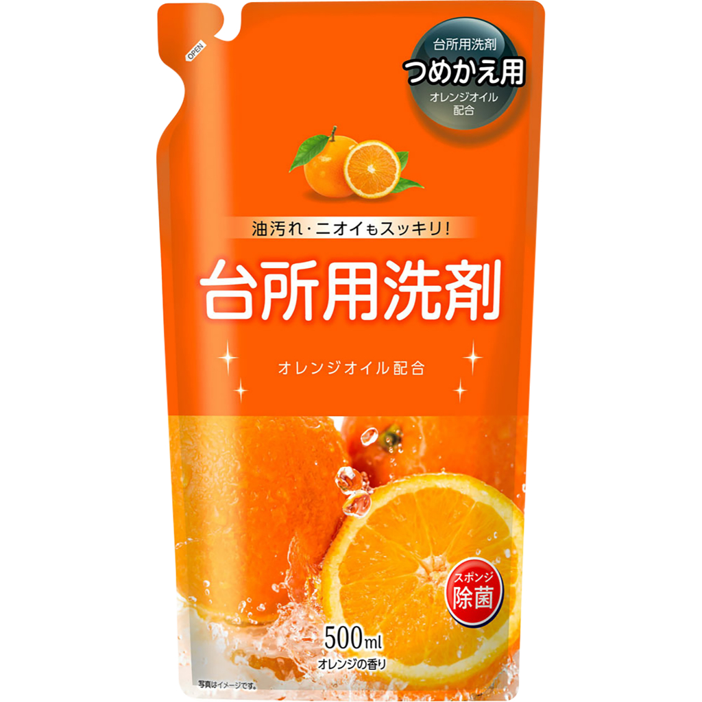 MK 廚房用清潔劑 補充包 500mL 柑橘香【松本清 matsukiyo】