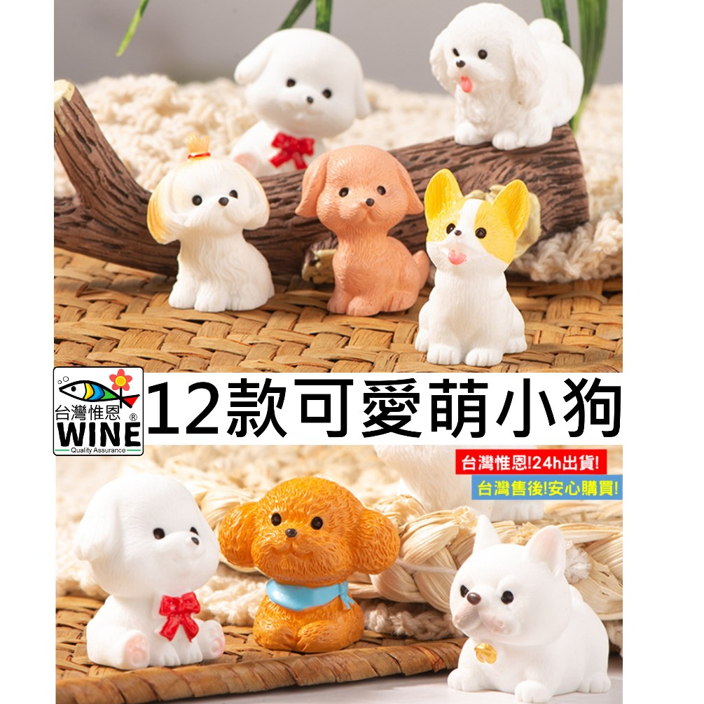 WINE台灣惟恩 微景觀 12款可愛萌小狗 小狗 多肉 狗 毛小孩 犬 巴哥 柯基 比熊 松獅 牛頭梗 法鬥 西施犬