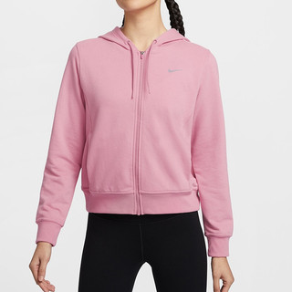 NIKE 外套 女 運動外套 連帽外套 Dri-FIT 毛圈布 舒適 基本款 好穿 粉 FB5199699