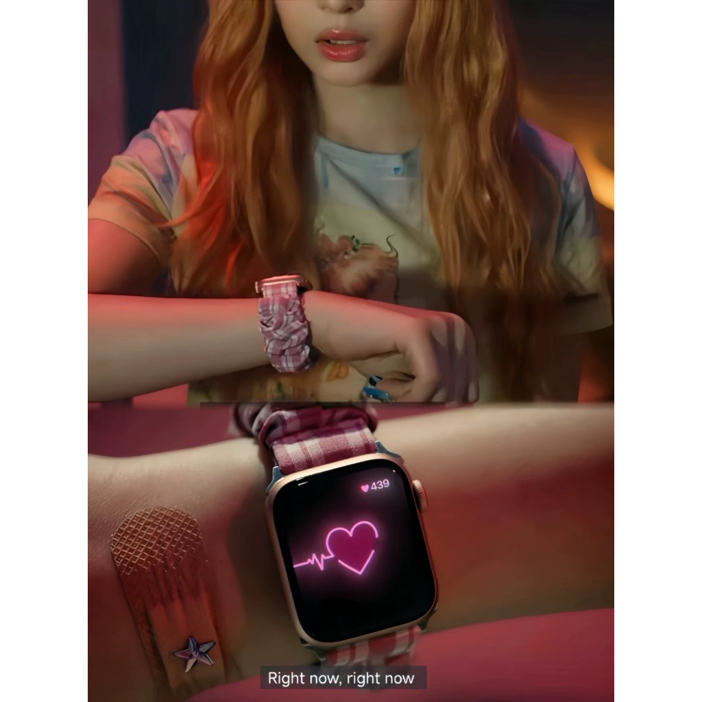 newjeans同款大腸發圈適用iwatchs10蘋果手錶s9錶帶applewatch9女876可愛錶帶