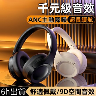 現貨隔日達 ANC主動降噪頭戴式耳機 無線藍芽耳機 長續航 低延遲 可折疊 全包重低音耳機 有線電競遊戲耳機 耳罩式耳機