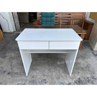 香榭二手傢俱*全新精品 純白色木心板2.7尺 二抽書桌-電腦桌-辦公桌-兒童書桌-美甲桌-事務桌-工作桌-抽屜桌-會計桌