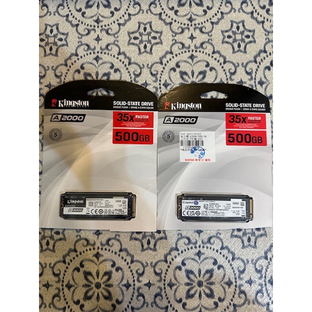 Kingston 金士頓 A2000  500G M.2 2280 PCIe SSD 二手