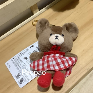 日本正版 the bears’ school 上學熊 小熊學校 傑琪 紅格子洋裝 娃娃吊飾 掛飾 鑰匙圈 包包吊飾