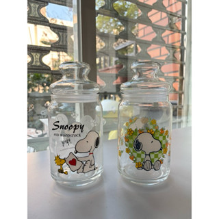 Snoopy正版授權玻璃密封罐儲物罐 零食收納罐糖果罐玻璃杯