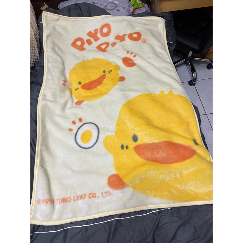 二手 PIYOPIYO 黃色小鴨 嬰兒毛毯 BABY BLANKET 厚毯 毛毯 約 140 x 94 cm