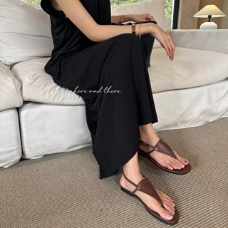 實拍✨ 好穿軟底💗極簡風 三角 平底 圓頭 細帶 防滑 夾腳 羅馬涼鞋女 度假風 海灘 復古休閒 百搭 平底涼鞋#110