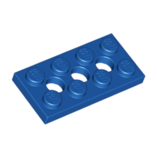COOLPON｜這是樂高®LEGO®的正版零件 科技 2x4 Plate板 3孔 3709b 370923 藍色