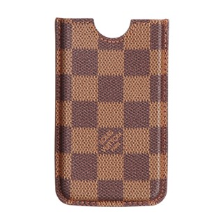 lv【n63101】經典damier ebene帆布iphone 4手機套(咖啡)