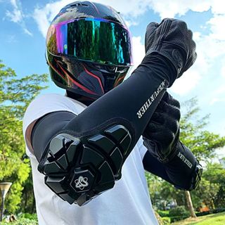 👉新店優惠🏎️夏季摩托車騎行護手袖套機車騎士裝備防曬冰袖透氣護具防摔護肘臂