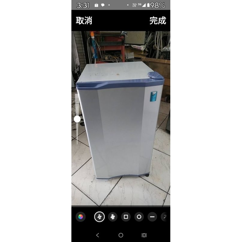 二手中古奇異80公升小單門冰箱。寛47/高77。