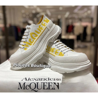 【 Ploutos Boutique 】 ALEXANDER MCQUEEN MCQ水彩筆刷LOGO女鞋 休閒鞋 小白鞋