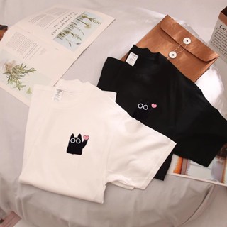【董小姐】100%純棉短袖 休閒ins 風衣服上衣 夏天美式衣服女 顯瘦運動上衣 純棉 t恤 休閒上衣 歐美復古上衣