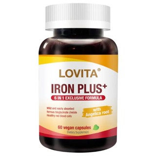 【Lovita愛維他】當歸亞鐵素食膠囊（60顆/瓶）甘胺酸螯合亞鐵 B6 B12 維生素C 當歸