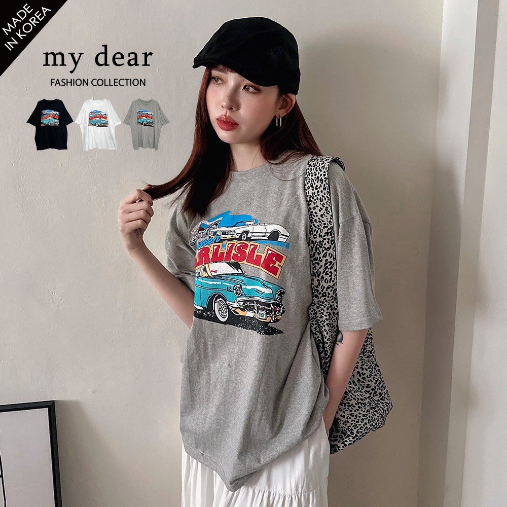 LULUS韓製/汽車膠印T恤３色【A01250099】正韓貨250313