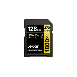 Lexar雷克沙 Professional 1800x SDXC U3 V60 UHS-II 128G記憶卡 GOLD