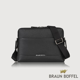 【BRAUN BUFFEL】格瑞克D 中型斜背包-黑色(德國小金牛台灣總代理)/BF513-TW61-BK