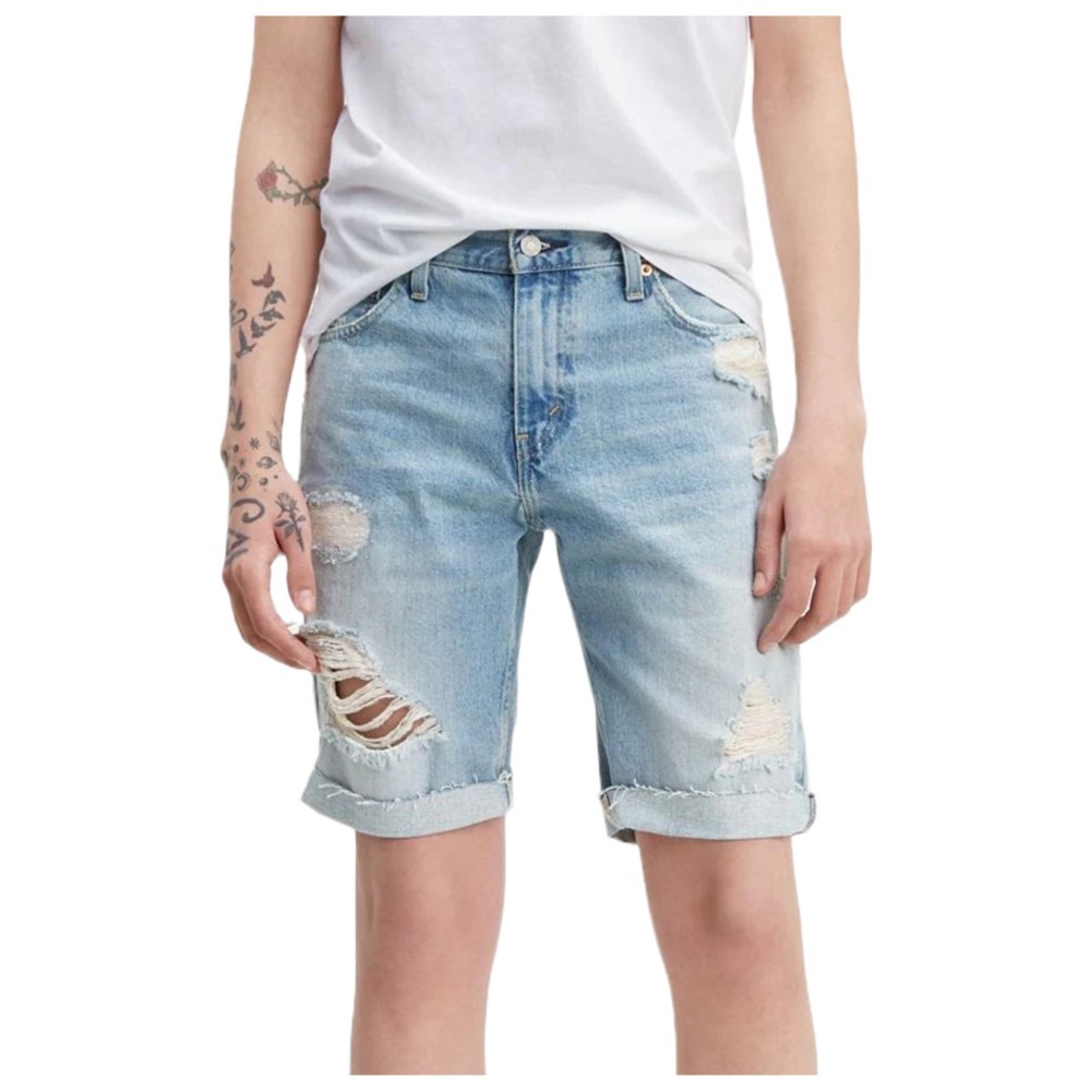 LEVIS 511 修身 牛仔短褲 復古刷破設計 丹寧休閒短褲 365550275