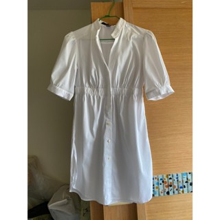 簡約知性洗鍊氣質大方開襟縮腰修身OL長版襯衫上衣