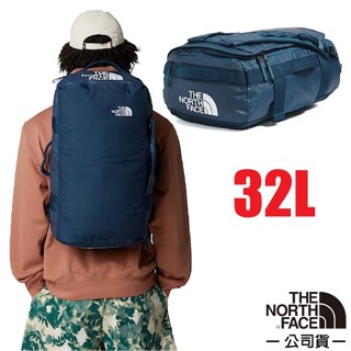 【美國 The North Face】背提兩用行李包 35L 大容量雙肩後揹包 手提行李袋 自助旅行包/高峰藍 52RR