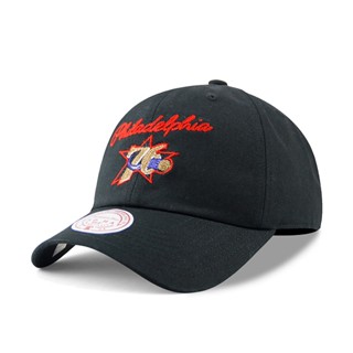 【Mitchell & Ness】NBA 費城 76人 LOGO 經典黑 軟板 老帽【ANGEL NEW ERA】