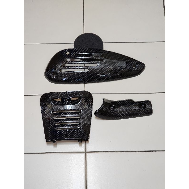 Vespa 偉士牌 ET8 Carbon 正碳纖維卡夢包覆 防燙蓋 前胸蓋 排氣管小護蓋 胸蓋