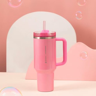 星巴克 STANLEY魅力粉40OZ不鏽鋼把手TOGO冷水杯