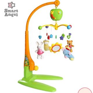 二手玩具 日本 Smart Angel 西松屋 豪華兩用旋轉音樂鈴 安撫掛鈴