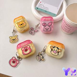 果凍半透 AirPods 4代 耳機保護套 卡通維尼熊 AirPods 2代 3代 Pro Pro2 蘋果耳機防摔保護殼