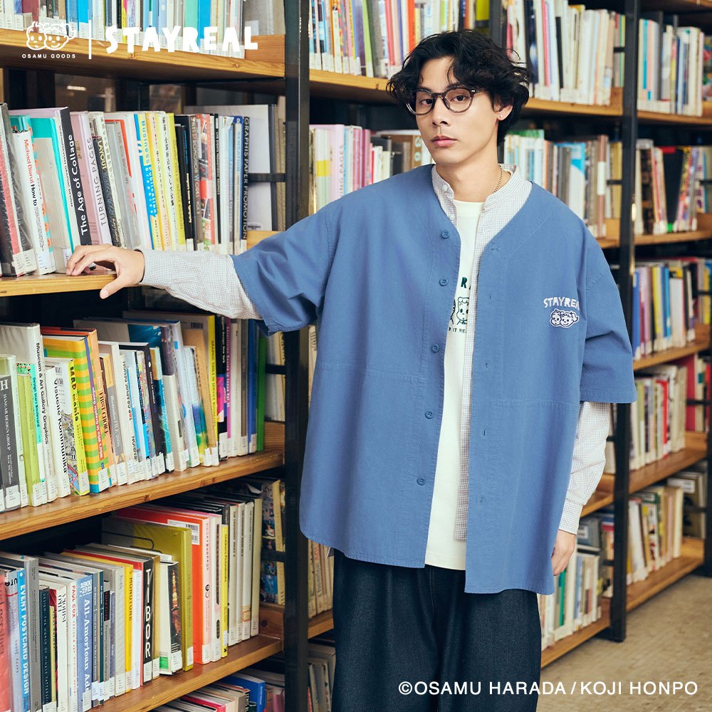 STAYREAL x OSAMU GOODS 原田治棒球罩衫
