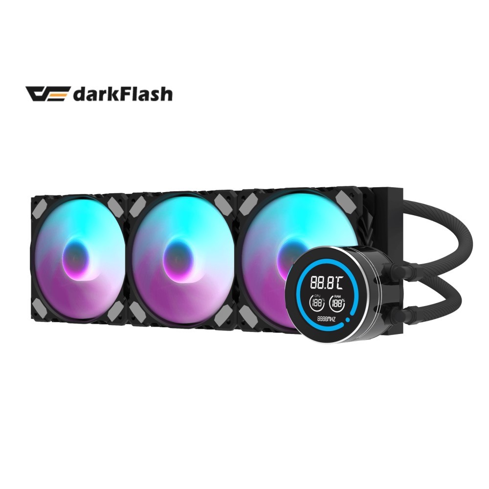 darkFlash 大飛 Nebula DN360D 一體式水冷 LCD 黑色 水冷散熱器 (數位顯示屏)