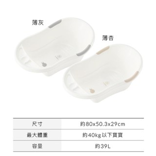 全新-小獅王嬰兒沐寓成長澡盆/大浴盆/浴網
