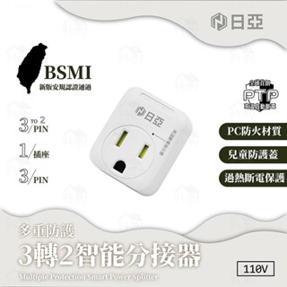 [臺灣出貨 全新安規]BSMI驗證 防火材質 延長線插座 自動斷電 3P延長線 按壓式 2孔延長線 插座開關 快充 插座