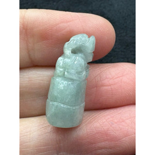 天然A貨緬甸玉雕刻貔貅印章或吊墜3月22日