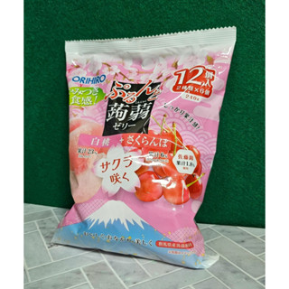 日本 ORIHIRO 雙味蒟蒻果凍 白桃&櫻桃果凍240g(12P)