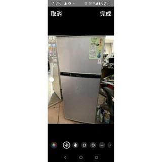 款式漂亮～二手中古國際130公升雙門冰箱，型號NR-B133T，保固3個月，四級能效，請詢問大戶藥師