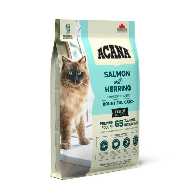 毛毛市集坊｜愛肯拿 ACANA  豐盛漁獲低GI配方貓飼料 (野生鮭魚+鱈魚+虹鱒魚)1.8/4.5kg