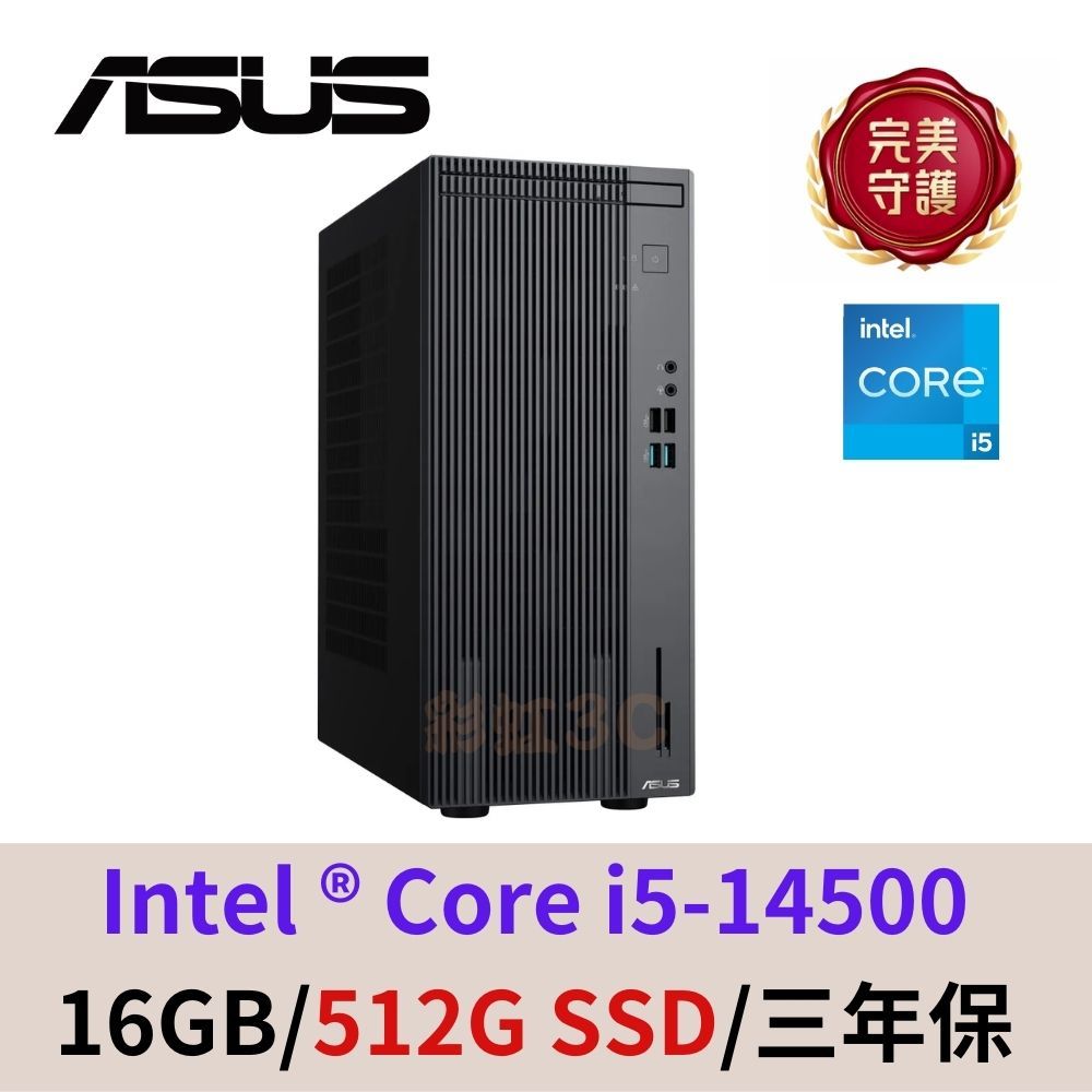 ASUS 華碩 H-S503MER-514500015W桌上型電腦 i5-14500/16G/512GSSD