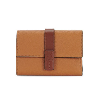 LOEWE羅威 三折皮夾 Small vertical wallet in soft grained calfskin