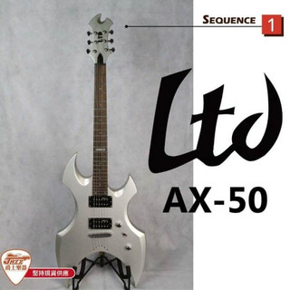 【爵士樂器】公司貨 ESP LTD AX-50 特殊斧頭造型 電吉他 珍珠霧銀