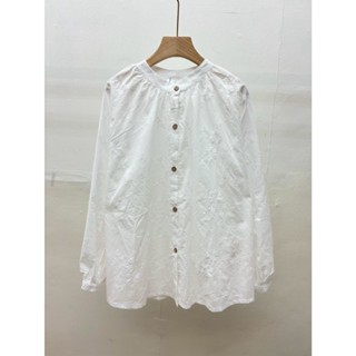 🎀妹子🎀緹花刺繡全開扣襯衫上衣 緹花襯衫 日系風襯衫