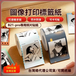 現貨 照片列印紙 精臣標籤紙 B21-pro 專用 標籤列印紙 照片圖檔圖像 黑白LOGO 商用簡筆畫手賬貼紙 標籤紙