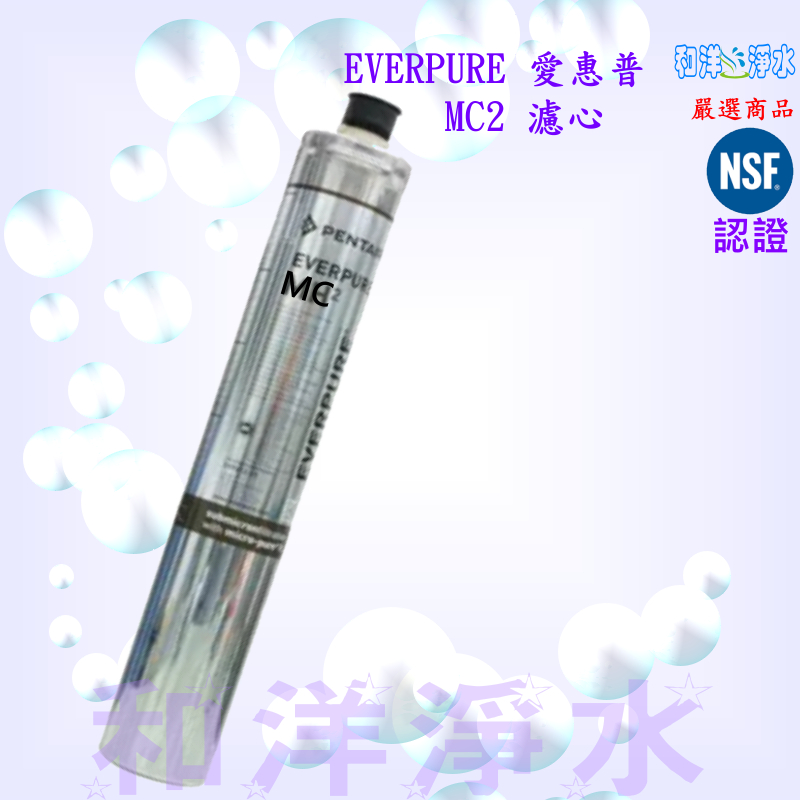 愛惠普 EVERPURE MH2 MC2 單道過濾器 +黑頭上蓋QL2 除鉛除氯除垢 淨水器 活水機 濾水器配備